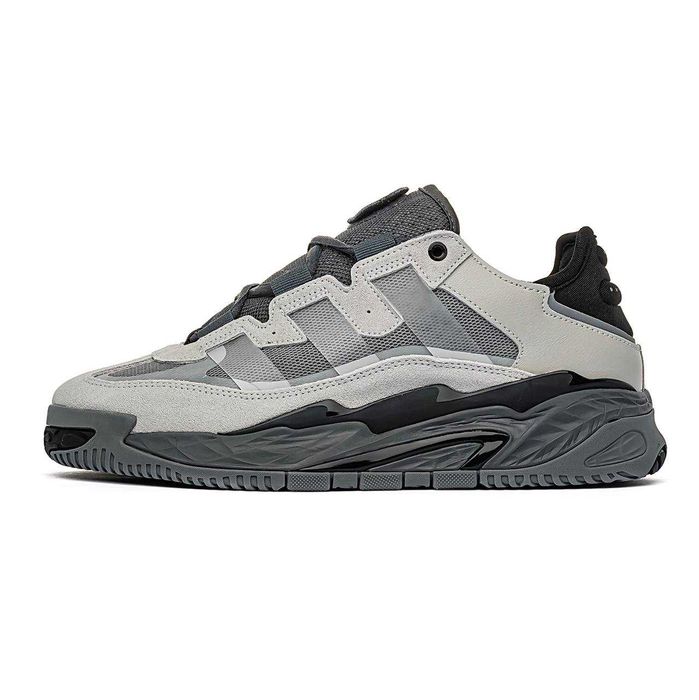 Мужские кроссовки Adidas Niteball "Black/Silver" Размеры 40-45