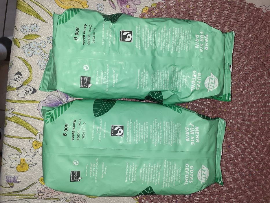 Dwa opakowania kawy po 500g