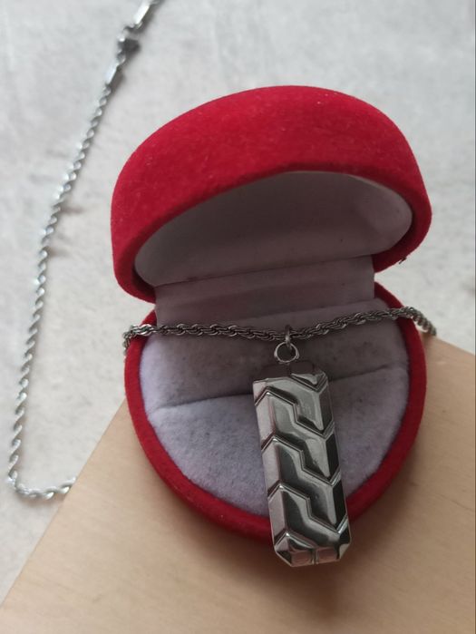 Łańcuszek męski łańcuszek unisex łańcuszek zawieszka stal kolor srebrn