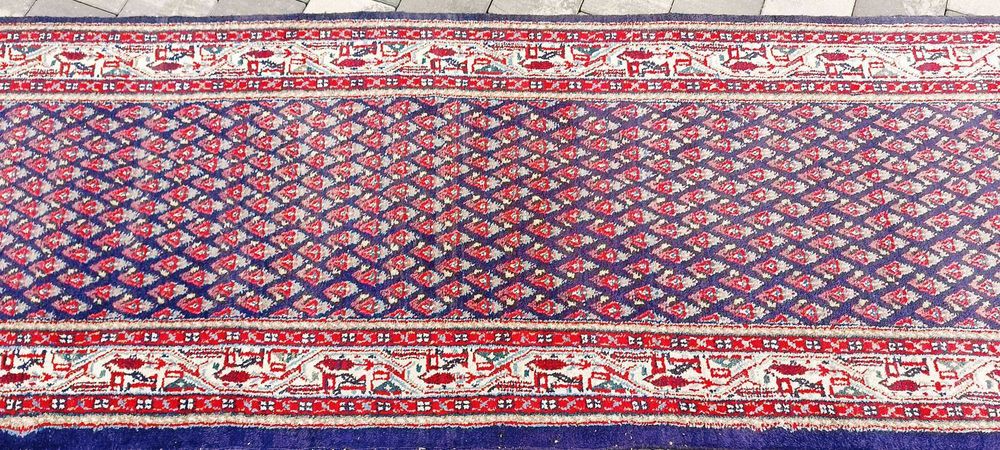 Chodnik wełniany Iran tkany ręcznie 444 x 89 cm wełna