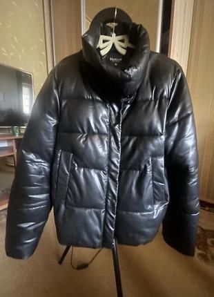 Куртка стеганая экокожа кожа h&m