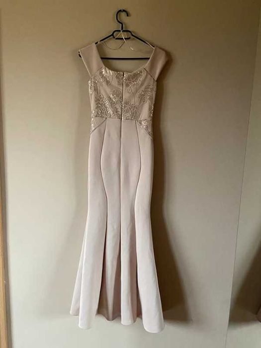 Lipsy london nude krem pastele dluga maxi suknia s m 36 38 rybka