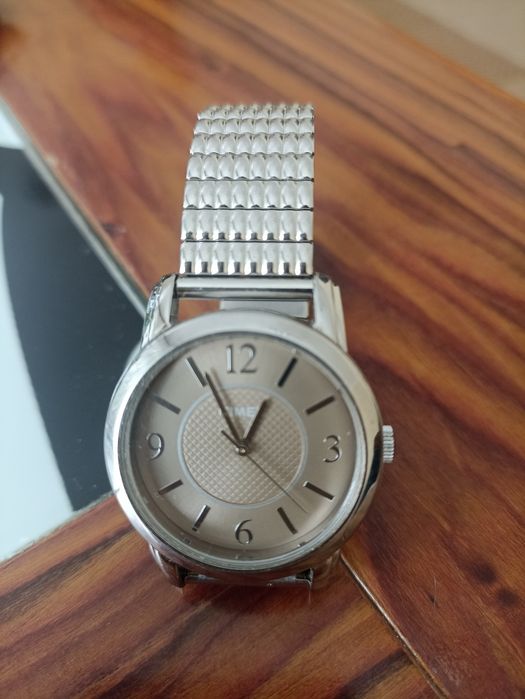 Timex damski zegarek srebrny bransoletka