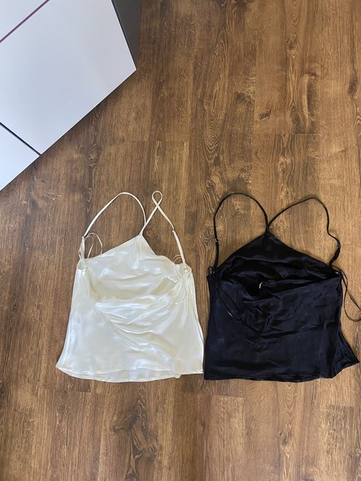 Zestaw 2 Topy Bershka S wiązanie viral coquette hit lato