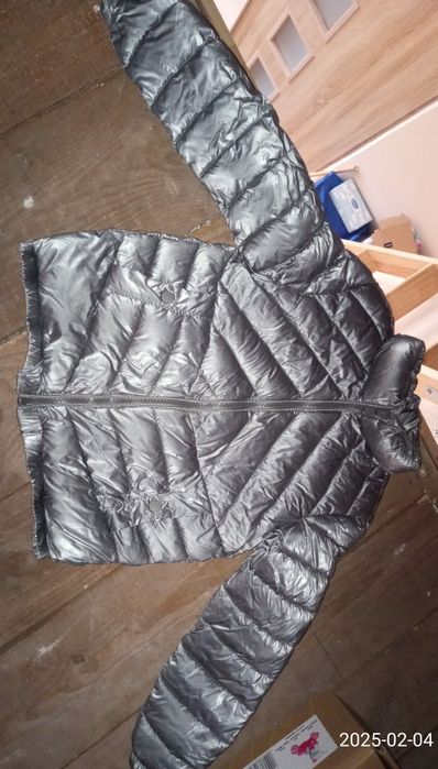 Kurtka zara kids srebrna 116
