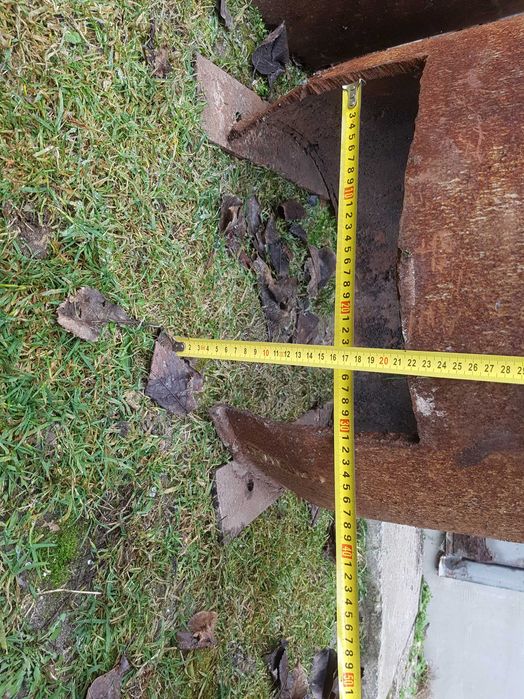 Rura na piec, metalowy krąg