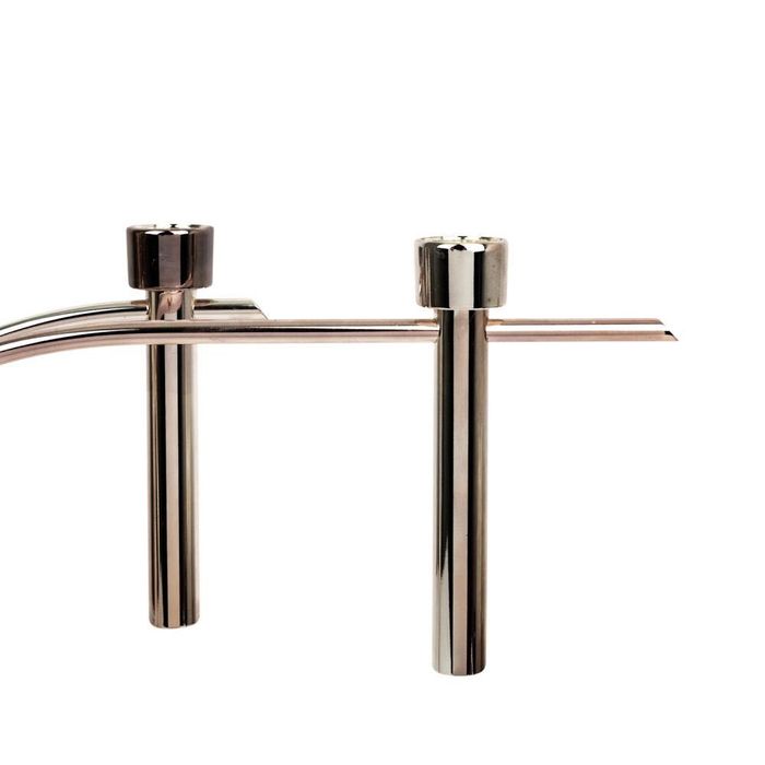 Castiçal grande FINK de cinco braços, prateado, século XXI