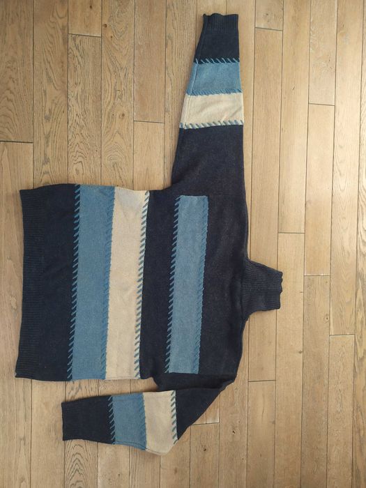 Granatowy Golf sweter z golfem Henderson