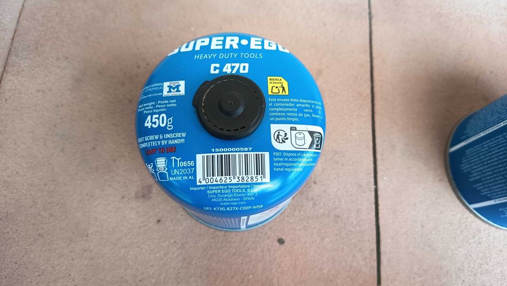 Recargas botija gaz 450g