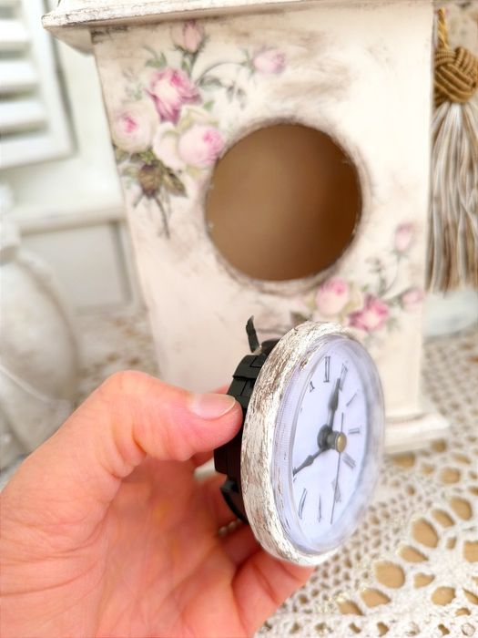 Zegar kominkowy róże