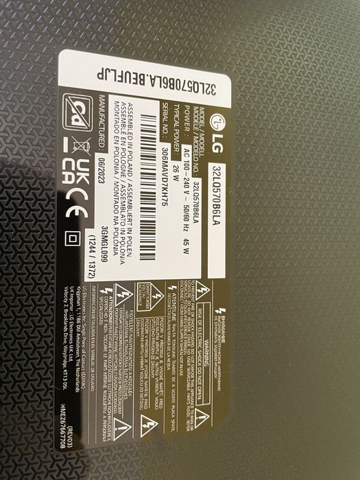 Televisao 32” LG 32LQ570B6LA