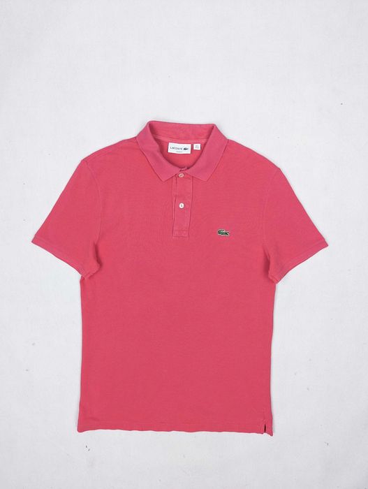 Lacoste różowa koszulka polo M