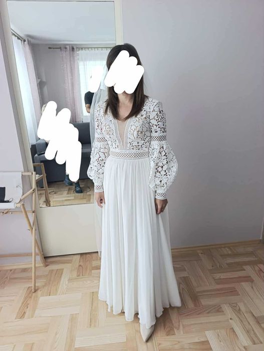 Suknia ślubna boho 34/36