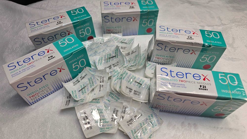Голки, зонди Sterex для електроепіляції. Ізольовані, сталь, золото
