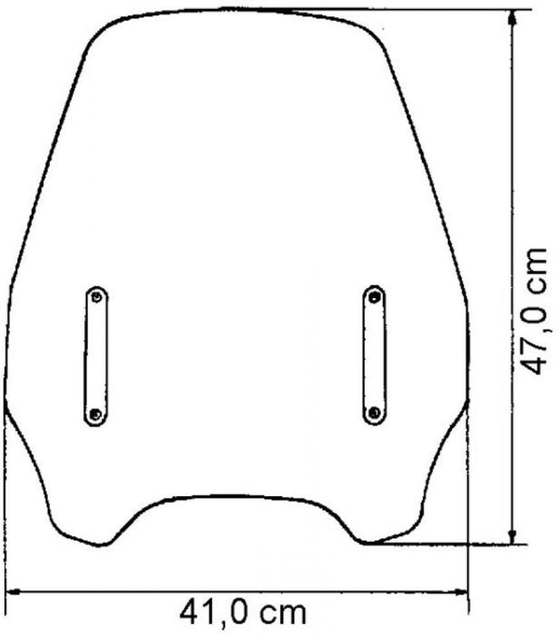 viseira universal para motos naked - vidro alto frontal de proteçao