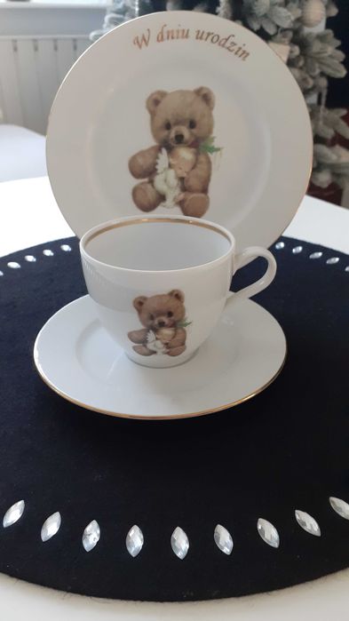 Zestaw 3el porcelana dla dziecka urodziny