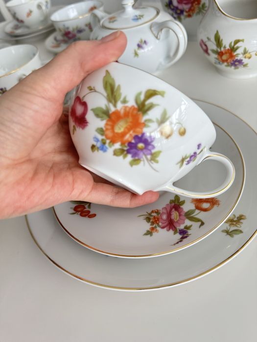 Serwis do herbaty Rosenthal Balmoral bukiet kwiatów