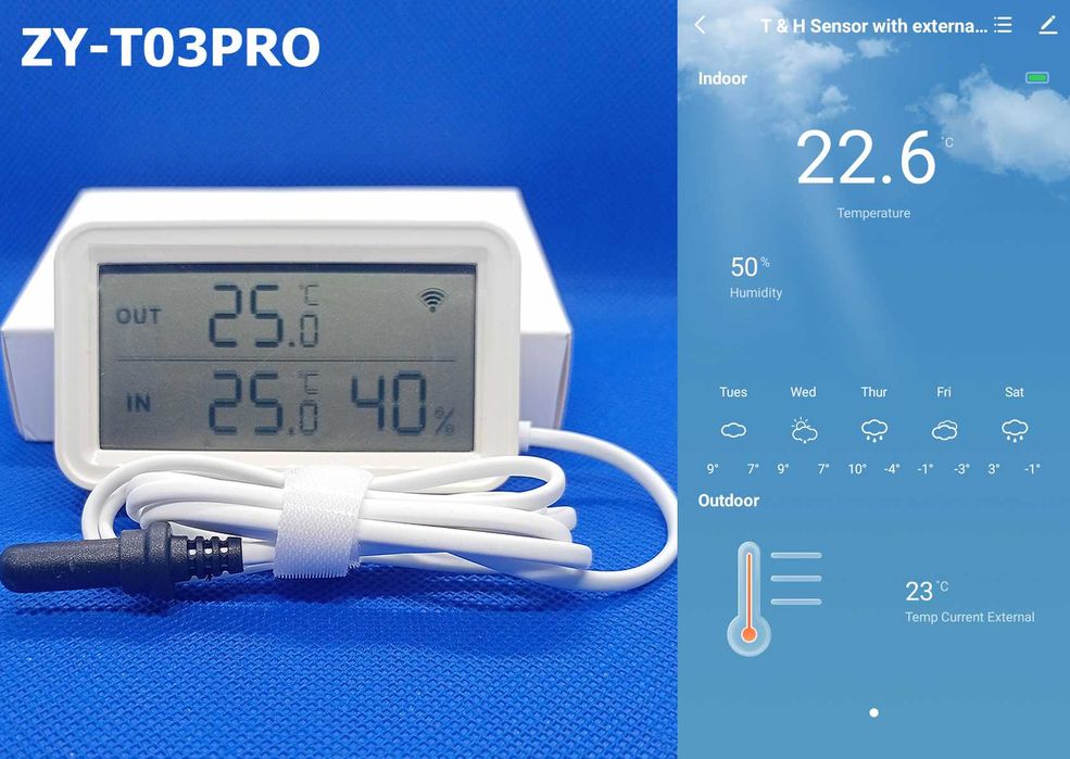 Tuya Wi-Fi розумний термометр гігрометр