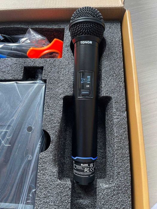 Mikrofony bezprzewodowe TONOR TW750 2x UHF LED mute 100 m 4066