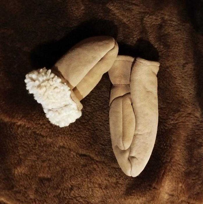 Варежки мега теплые на овчине