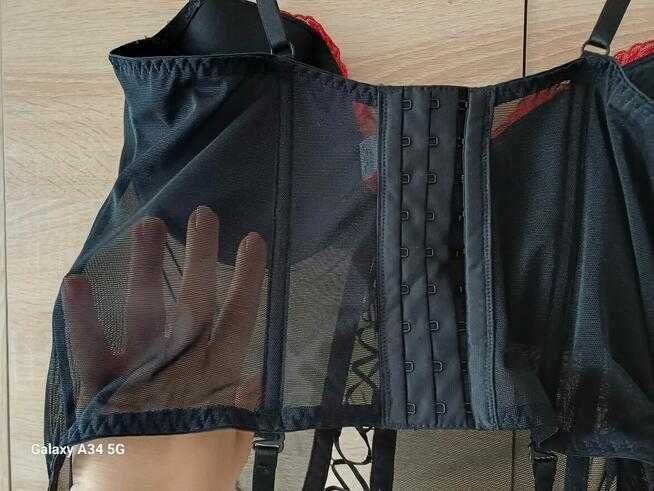 Seksi gorset do pończoch,L