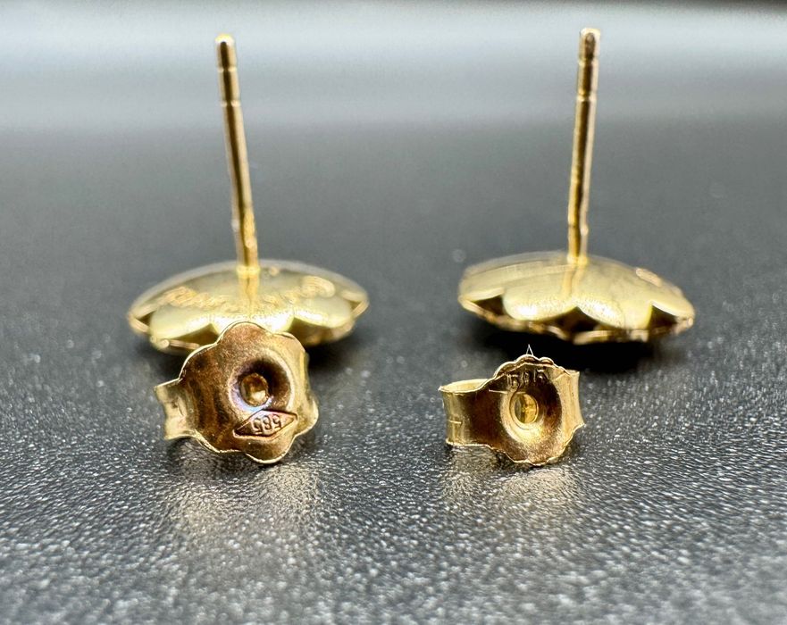 Złote kolczyki, próba: 14ct 585, waga: 1,79g
