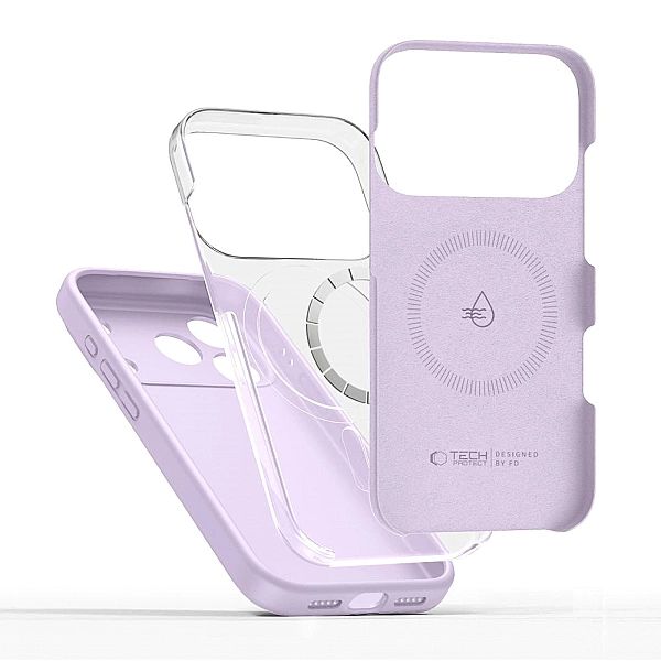 Etui Tech-Protect Silicone MagSafe na iPhone 17 Pro Max - fioletowe