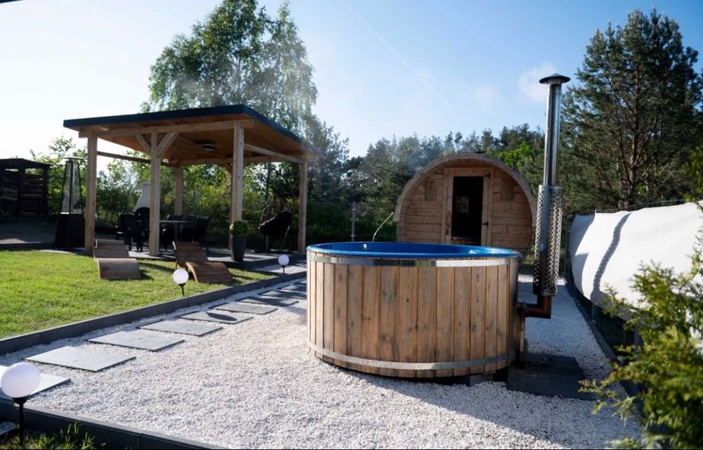 Domek Kaszuby sauna jacuzzi na wyłączność Lubiana