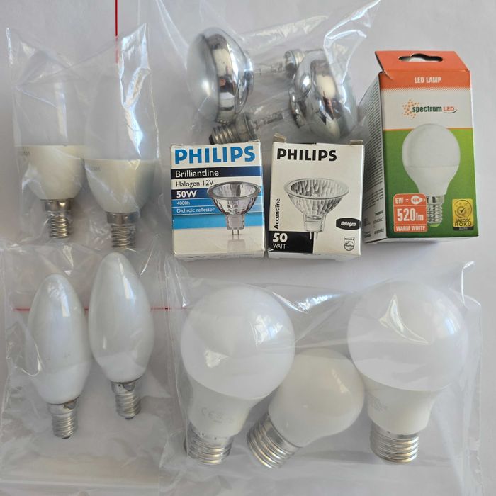 12 Sztuk Zestaw Żarówek LED Halogen E27 E14 GU5.3 Philips Spectrum
