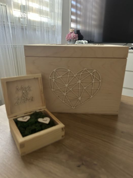 Skrzynka/Pudełko ślubne na koperty i obrączki