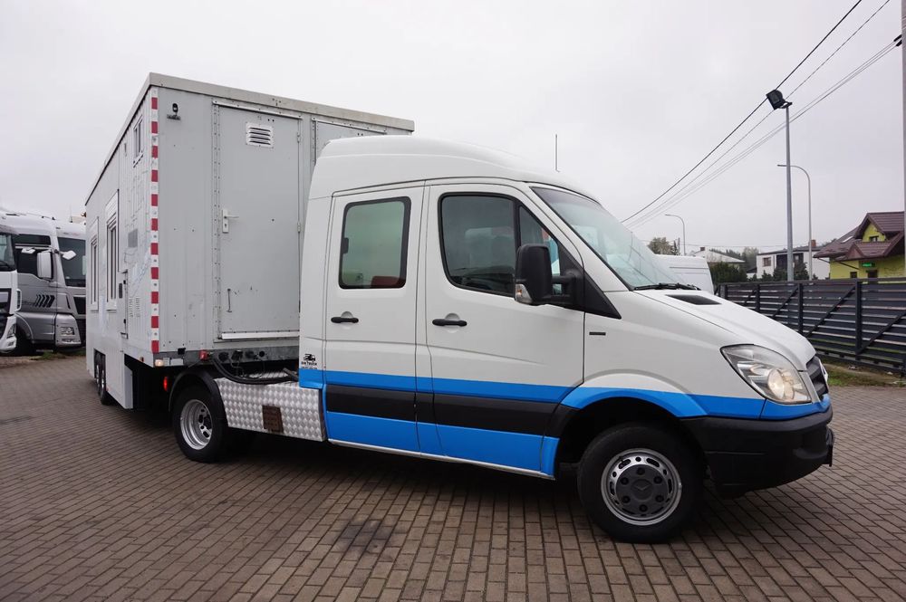 Mercedes-Benz Sprinter 518 + Naczepa VELDHUIZEN P33-4 / KAMPER - Kontener , Stan Bardzo DOBRY