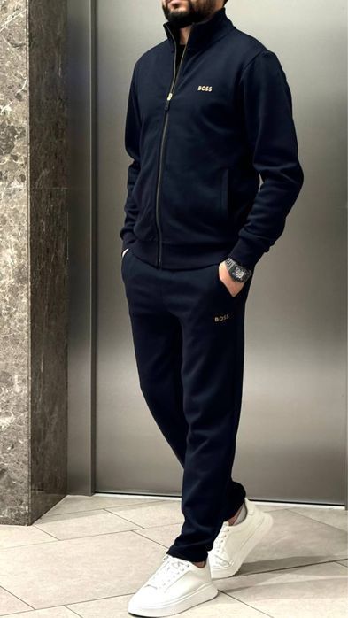 HUGO BOSS синий мужской костюм спортивный синий оригинал