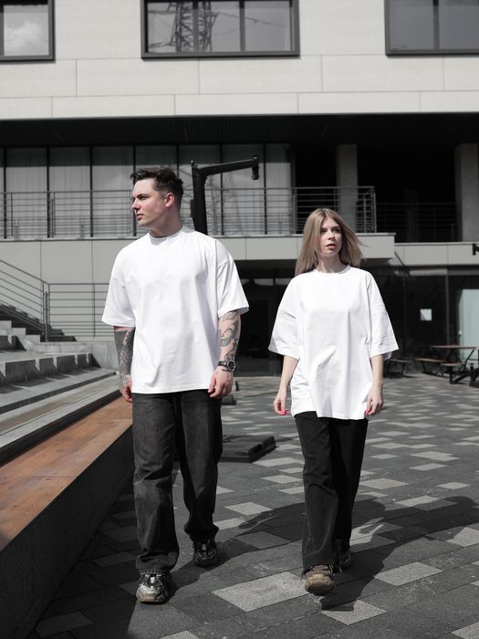 Чоловіча базова оверсайз футболка Мужская базовая однотонная sk8 L