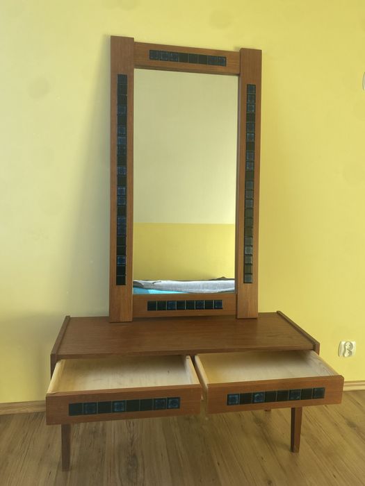 Toaletka lustro tekowa meble tekowe vintage  Dania skandynawia