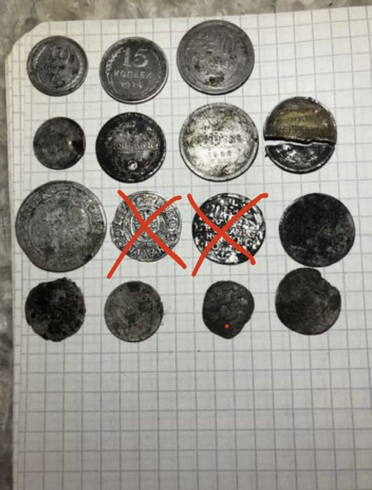 срібні монети, ссср, російської імперії, польські, та інші)