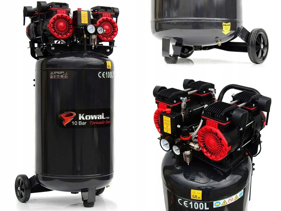 12Bar KOMPRESOR k26 bezolejowy tłokowy 100L sprężarka pompa powietrza