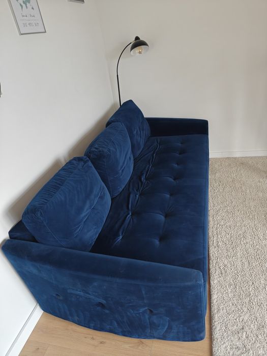 Sofa, granatowa , 230x110 , opcja spania