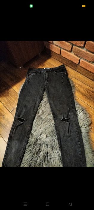 Jeansy czarne damskie rurki r.M Pull&Bear