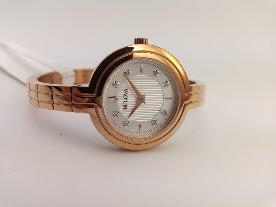 Женские часы 8 бриллиантов - Bulova Rhapsody 97P145 утонченный подарок