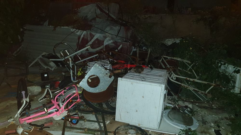 Recolha de entulho sucata