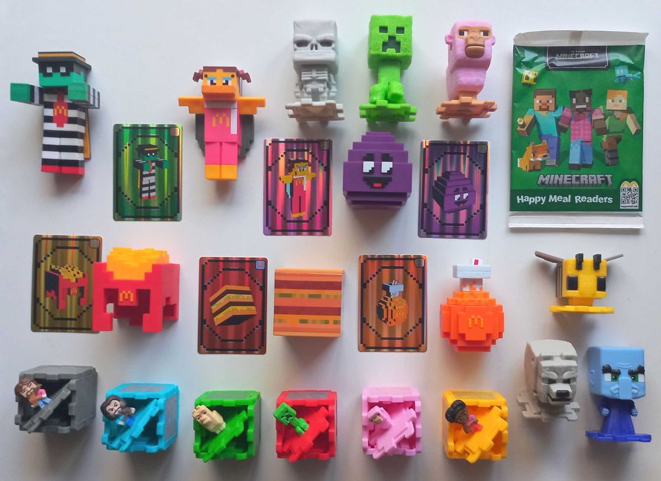 Coleção Completa Figuras Minecraft McDonalds