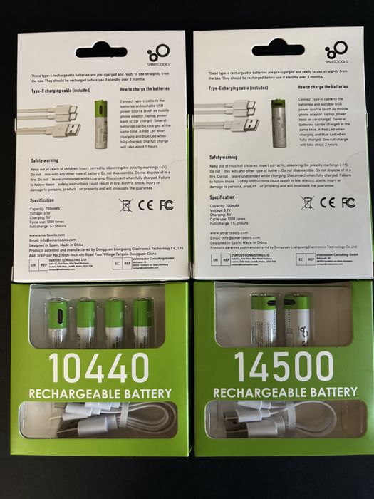 Акумулятори Smartools  тип D Cr123A Cr123 16340 крона 9v AA AAA 18650