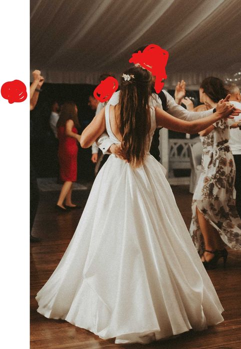 Suknie ślubną gładka rozmiar 36-38