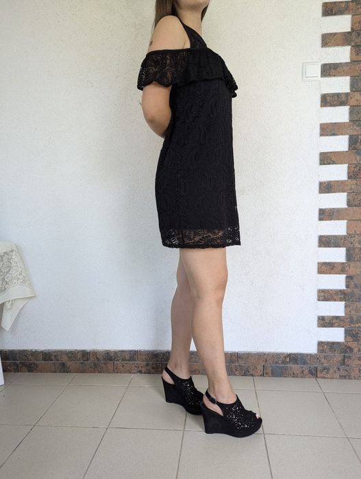 Сукня чорна + сандалі