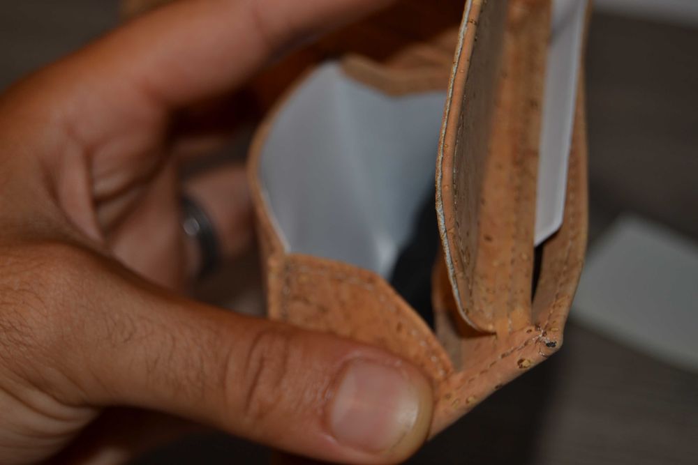 Carteira pele genuína