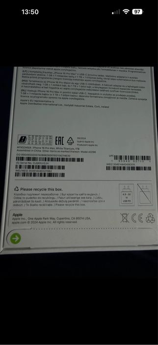 Iphone 16 Pro Max 1 TB Nowy nieotwierany
