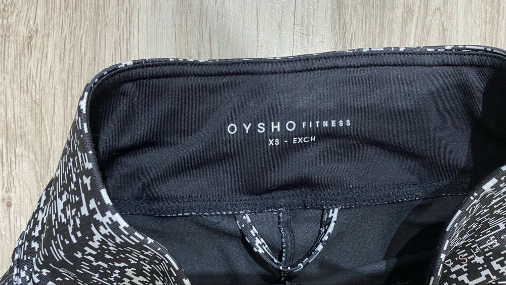 Oysho fitnes xs legginsy czarno białe jak nowe