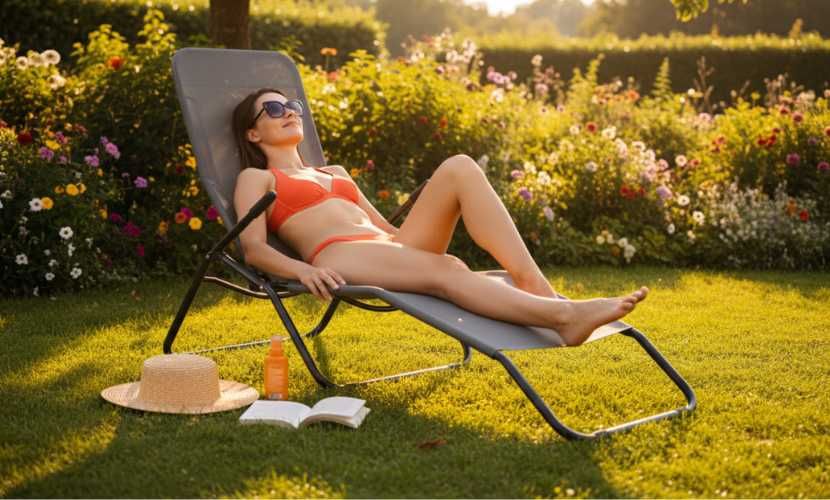 Leżak składany HIPPER KOMODO szary – wytrzymały, łatwy w przenoszeni