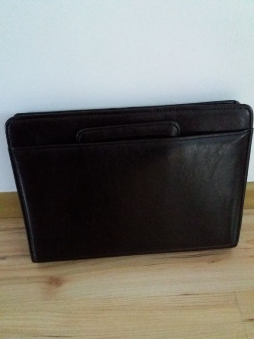 Teczka Aktówka brązowa - ekoskóra A4