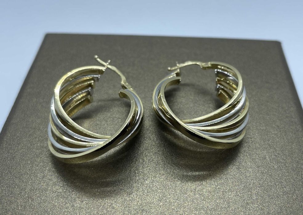 Zlote kolczyki 6,37g p585 3,6cm  /złoto /ST